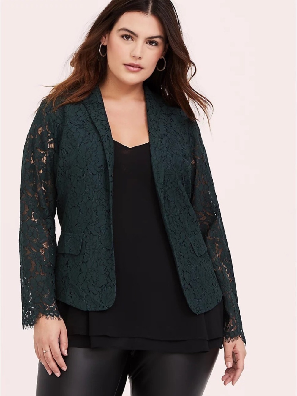 Torrid Lace Blazer in Green Gables